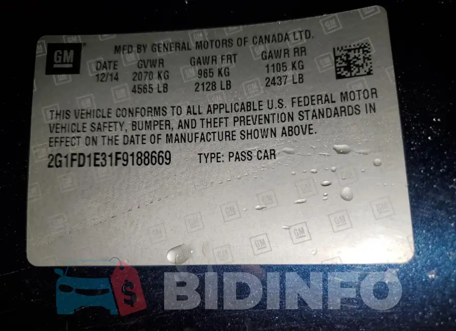 2G1FD1E31F9188669 Photo# 12