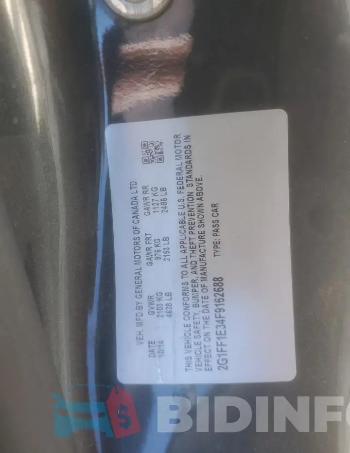 2G1FF1E34F9162688 Photo# 13
