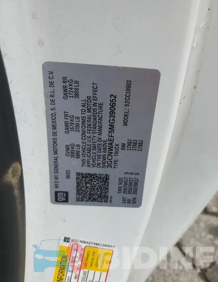 3GCNWAEF5MG390652 Photo# 12