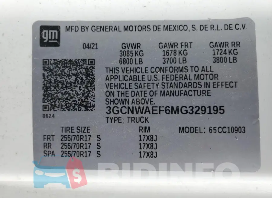 3GCNWAEF6MG329195 Photo# 13