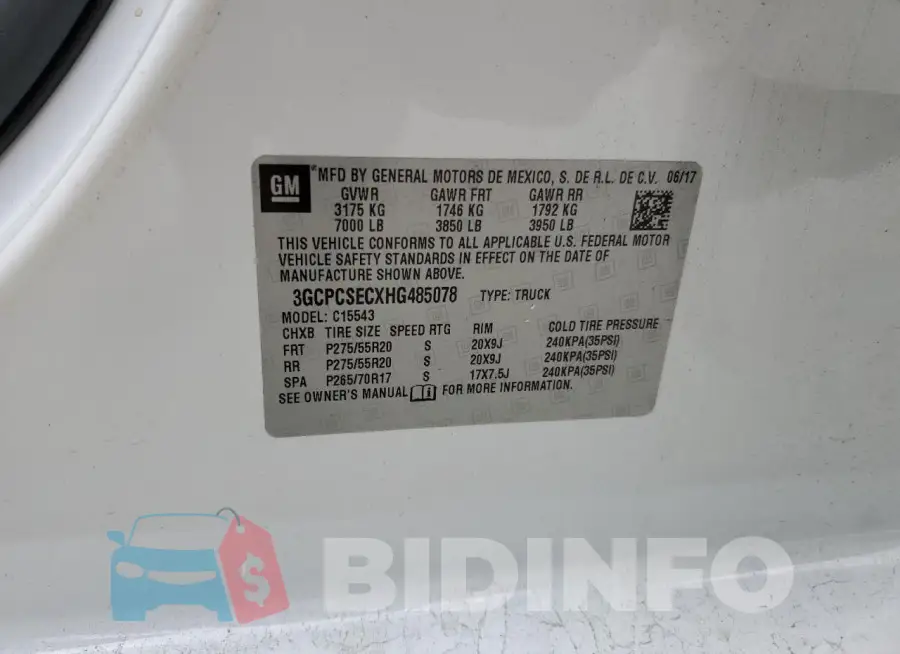 3GCPCSECXHG485078 Photo# 12