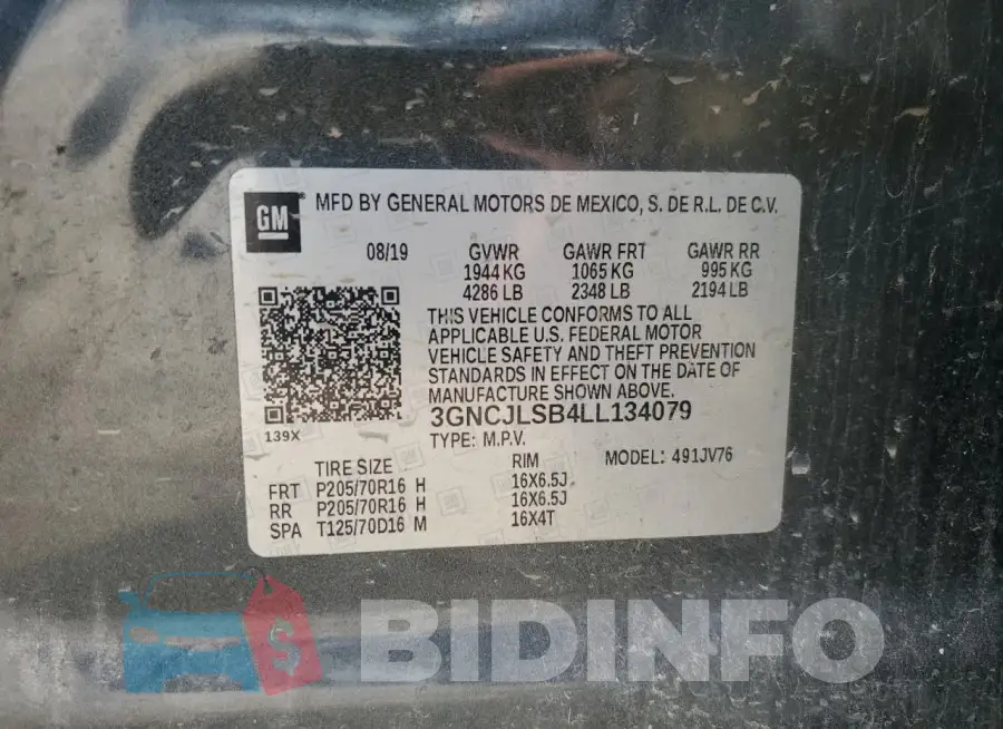 3GNCJLSB4LL134079 Photo# 13