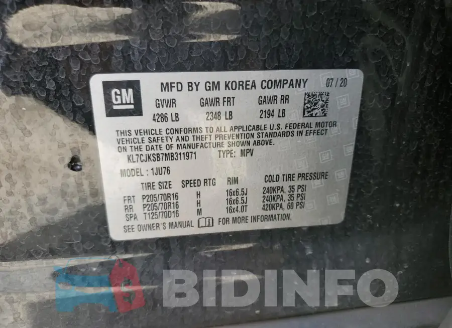 KL7CJKSB7MB311971 Photo# 12