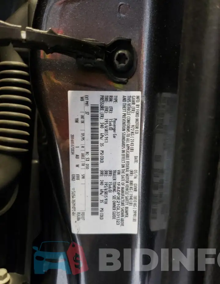 1FADP3E21GL331323 Photo# 13