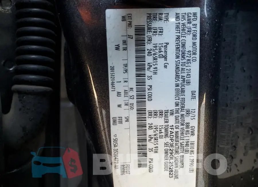 1FADP3E29GL252823 Photo# 12