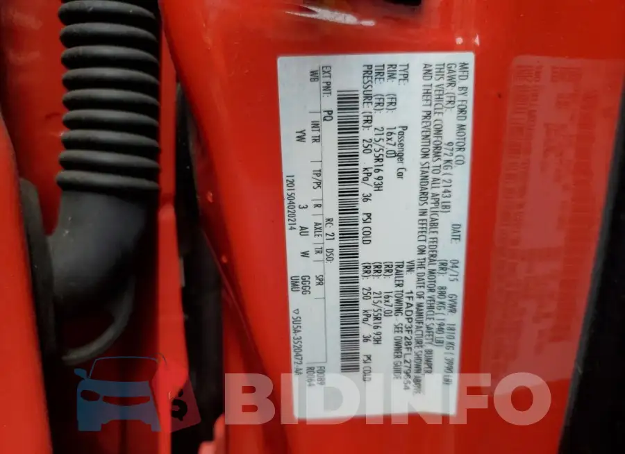 1FADP3F28FL279654 Photo# 12