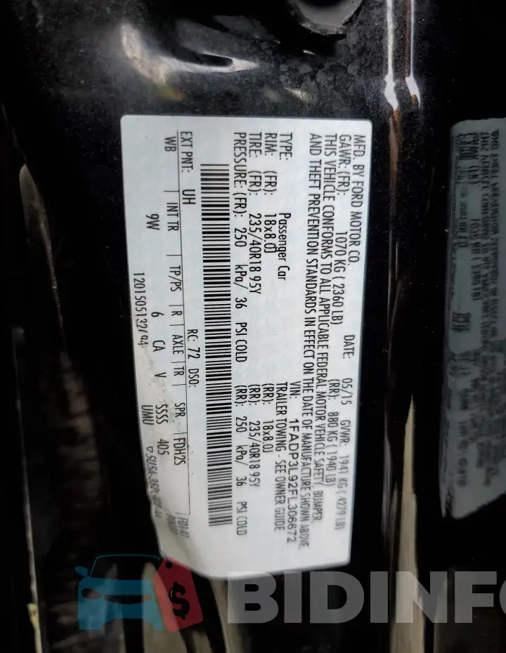 1FADP3L92FL306672 Photo# 13