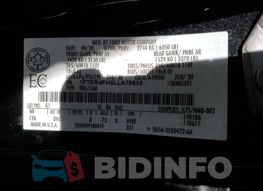 1FTER4FH6LLA70833 Photo# 12