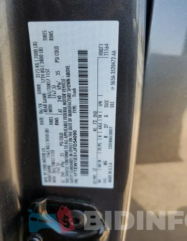 1FTEW1E51JFD54090 Photo# 12