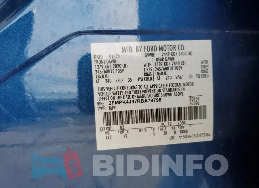 2FMPK4J97RBA79798 Photo# 12