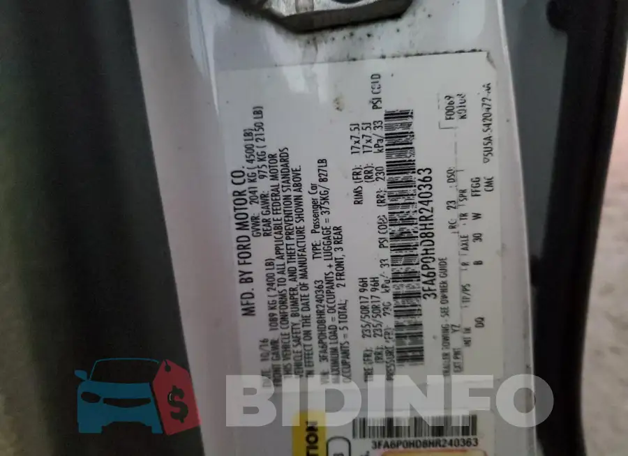3FA6P0HD8HR240363 Photo# 12