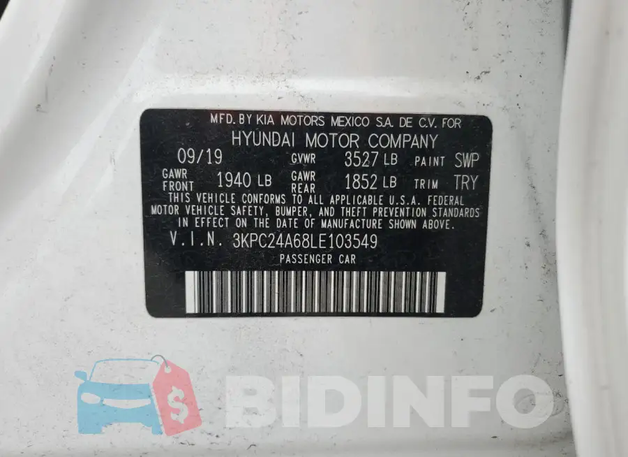 3KPC24A68LE103549 Photo# 13