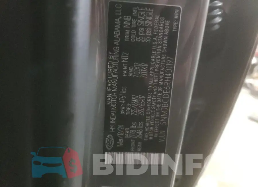 5NMJBCDE6RH401197 Photo# 13