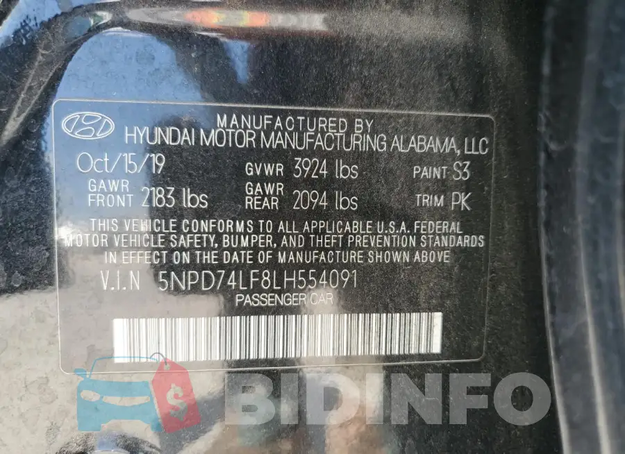 5NPD74LF8LH554091 Photo# 12