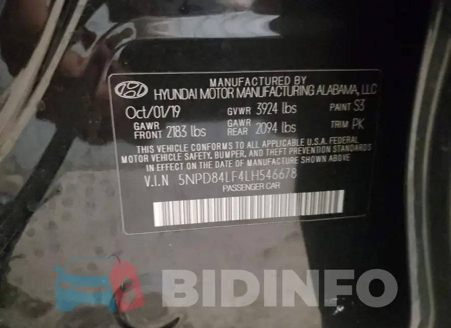 5NPD84LF4LH546678 Photo# 12