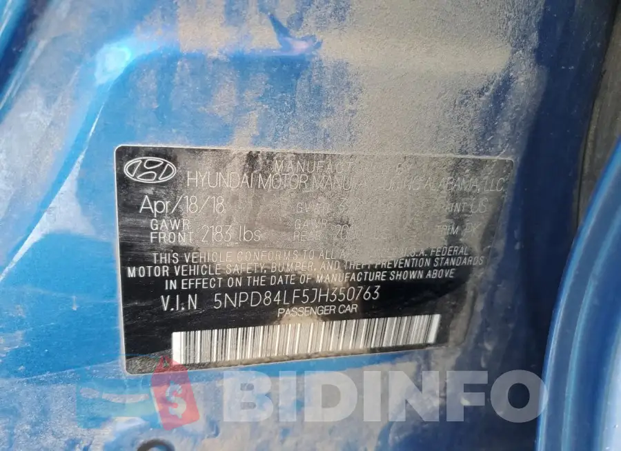 5NPD84LF5JH350763 Photo# 12