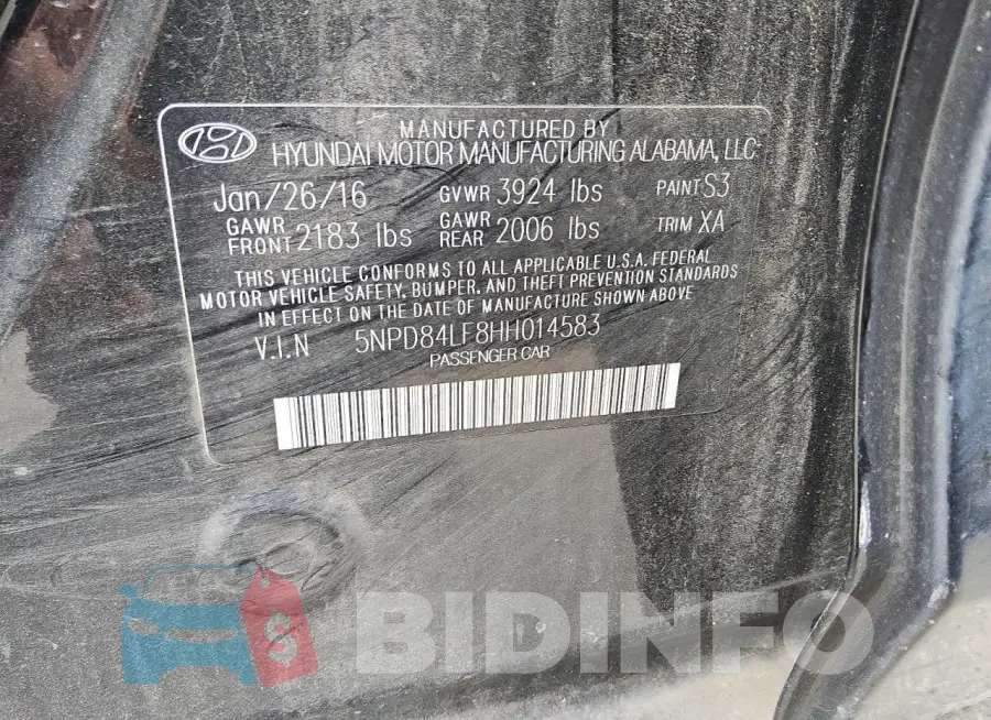 5NPD84LF8HH014583 Photo# 12