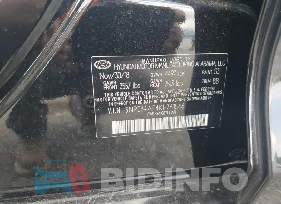 5NPE34AF4KH761546 Photo# 12