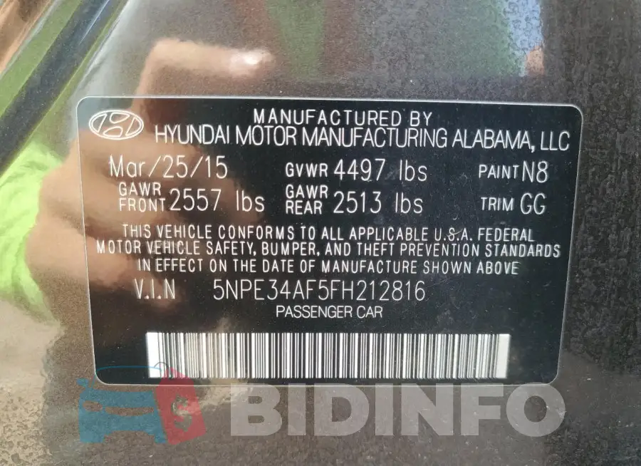 5NPE34AF5FH212816 Photo# 12