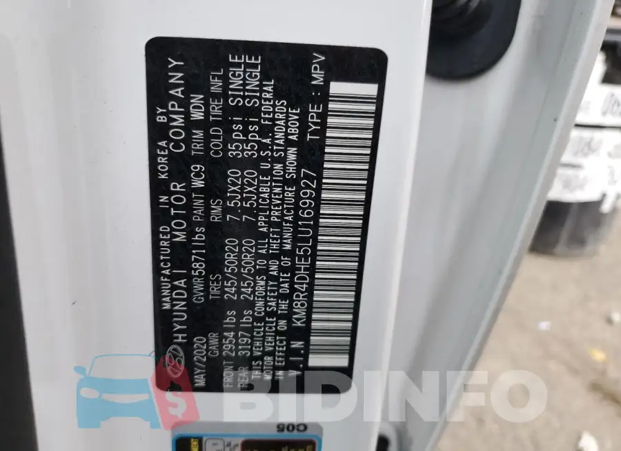 KM8R4DHE5LU169927 Photo# 14