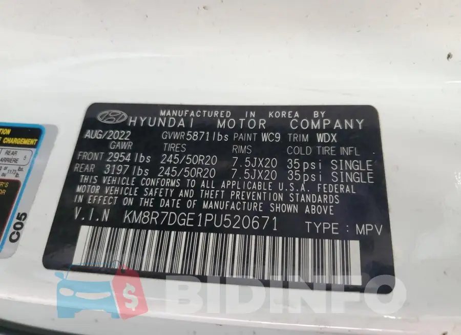 KM8R7DGE1PU520671 Photo# 13