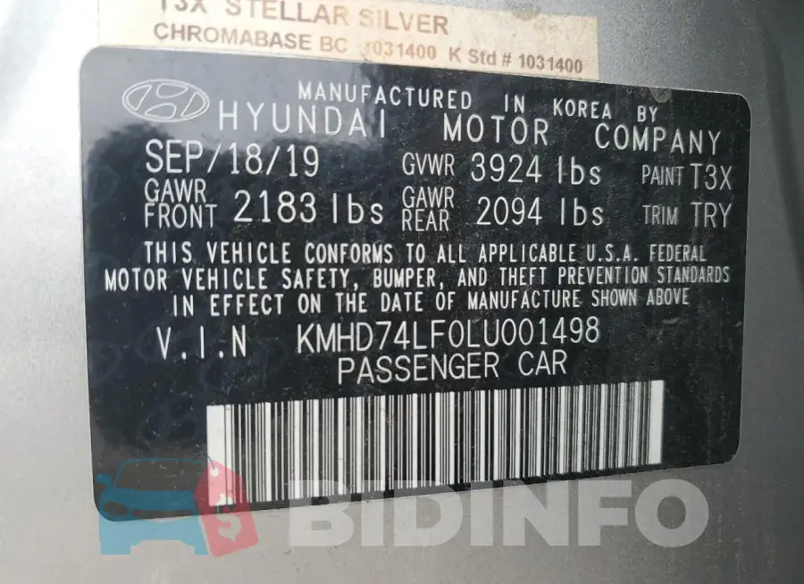 KMHD74LF0LU001498 Photo# 12