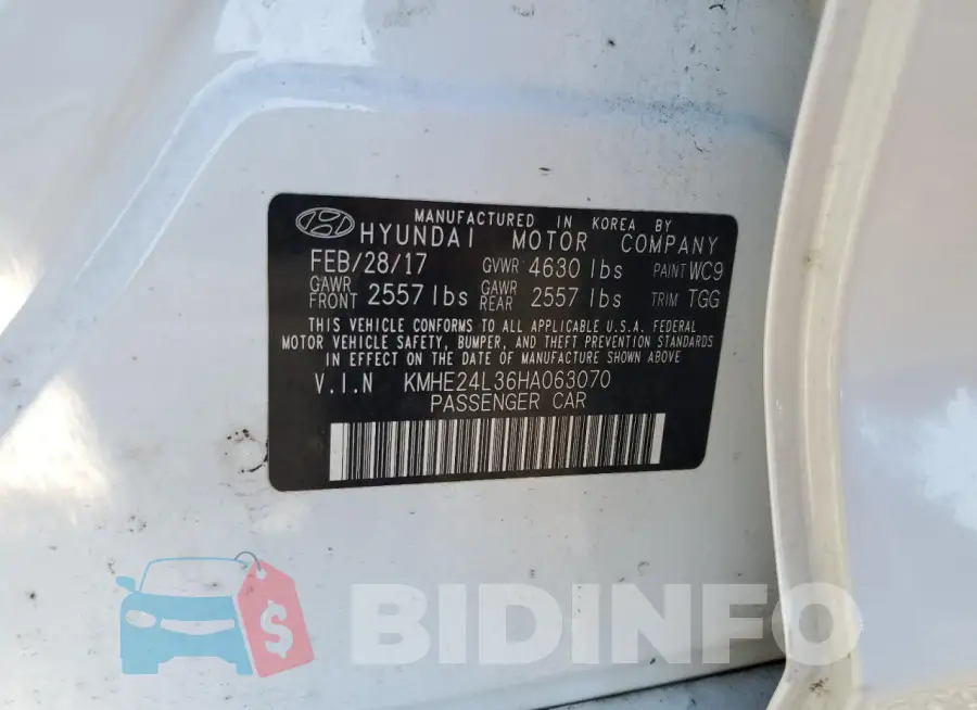 KMHE24L36HA063070 Photo# 12