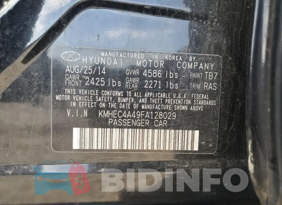 KMHEC4A49FA128029 Photo# 12