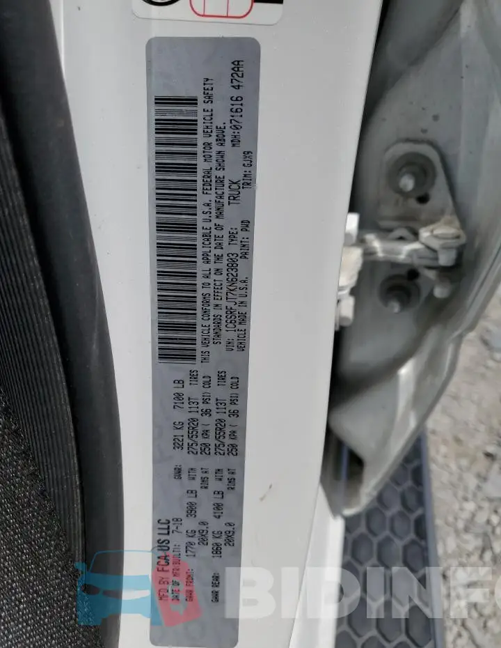 1C6SRFJT7KN623803 Photo# 12