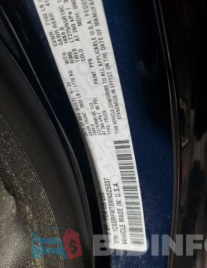 1C6SRFMT8MN525037 Photo# 12