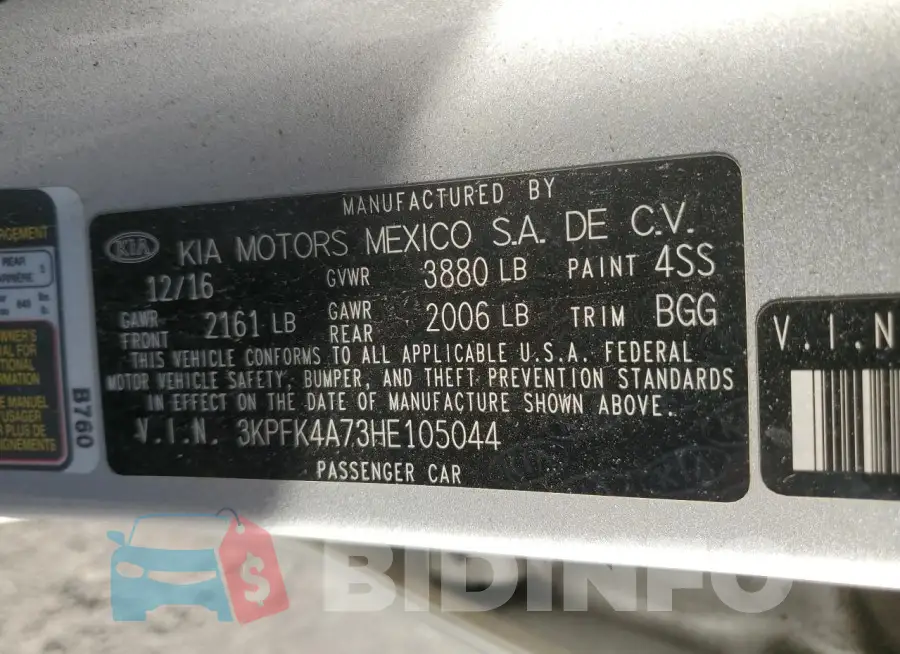 3KPFK4A73HE105044 Photo# 12