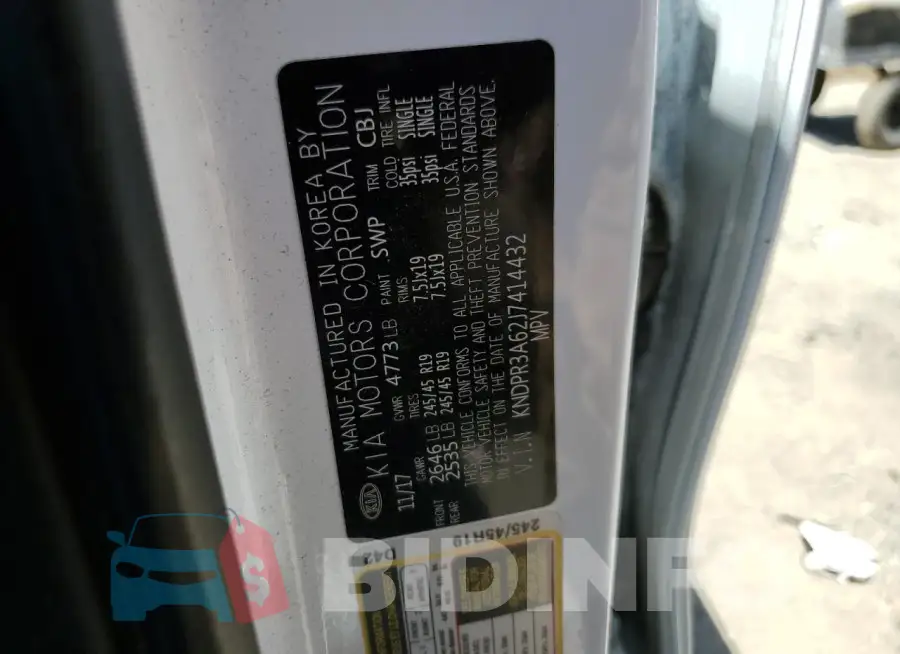 KNDPR3A62J7414432 Photo# 12
