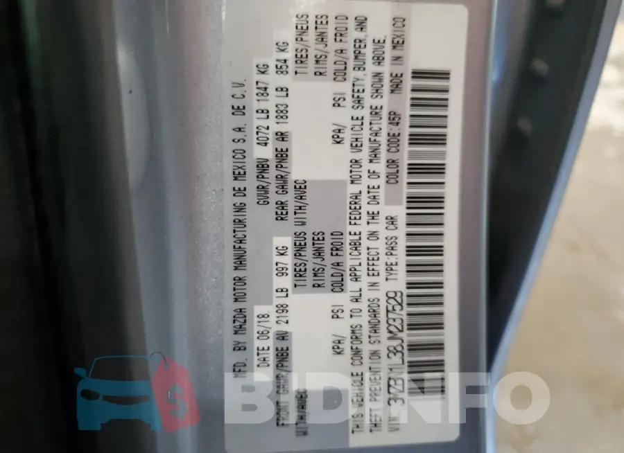 3MZBN1L38JM237529 Photo# 13