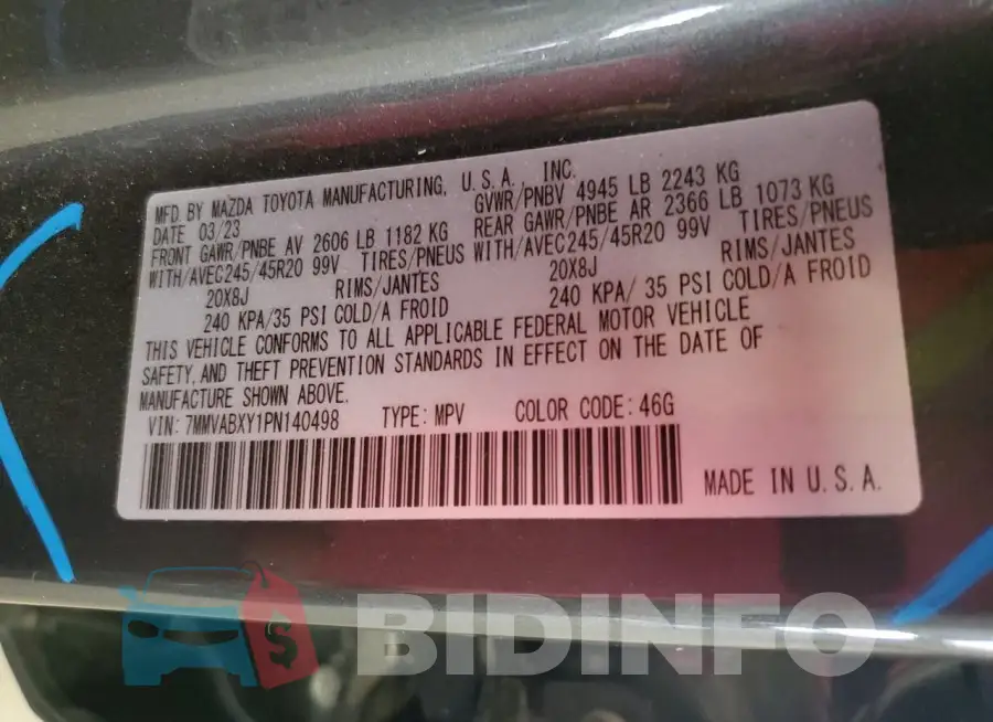 7MMVABXY1PN140498 Photo# 14