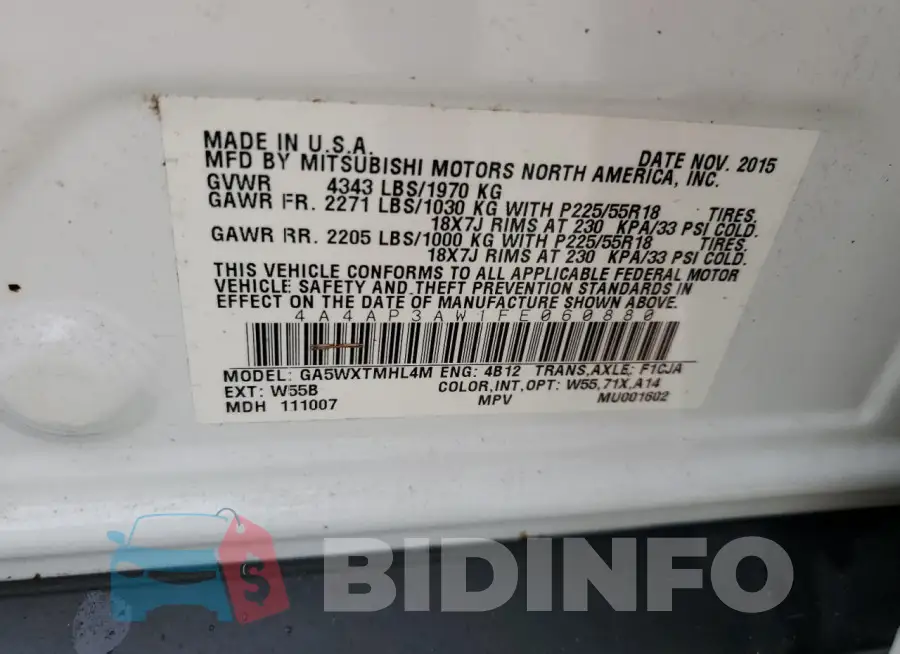 4A4AP3AW1FE060880 Photo# 12