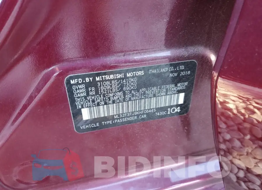 ML32F3FJ9KHF06445 Photo# 12