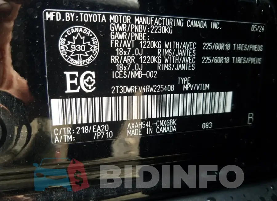 2T3DWRFV4RW225408 Photo# 13