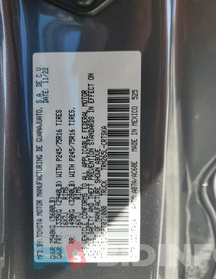 3TYRX5GN5PT071000 Photo# 12