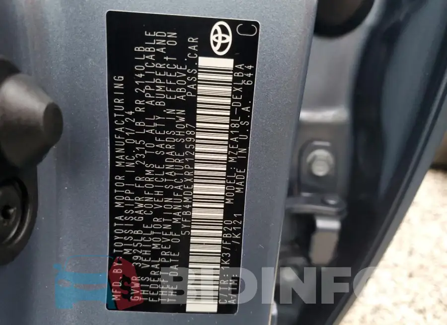 5YFB4MDEXRP125987 Photo# 13