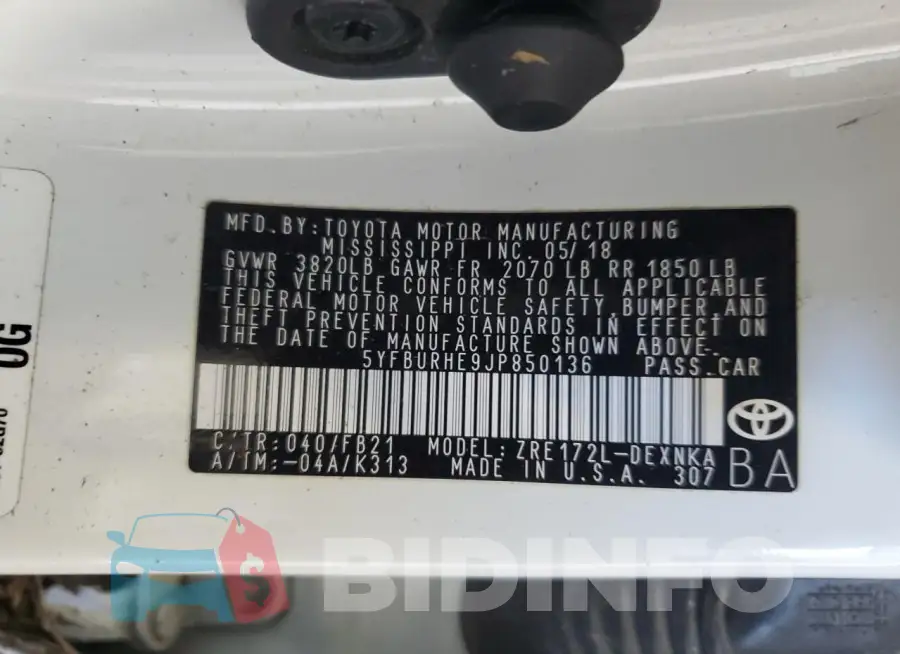 5YFBURHE9JP850136 Photo# 12