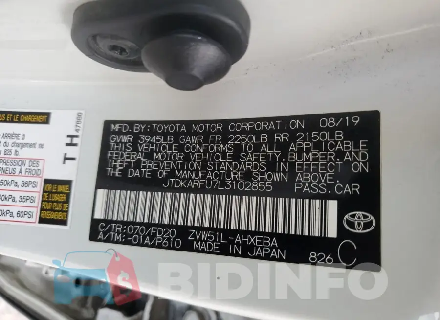 JTDKARFU7L3102855 Photo# 12