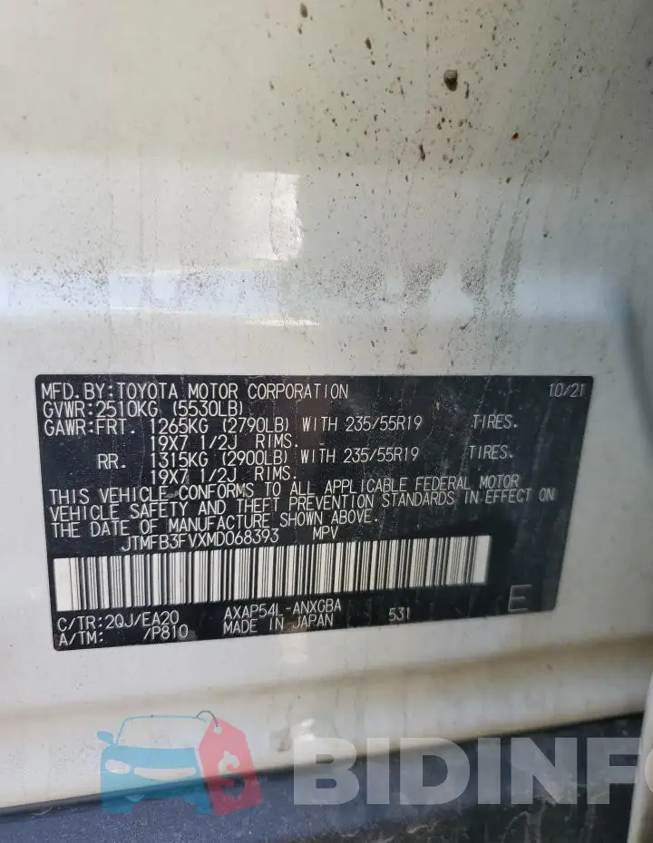 JTMFB3FVXMD068393 Photo# 13