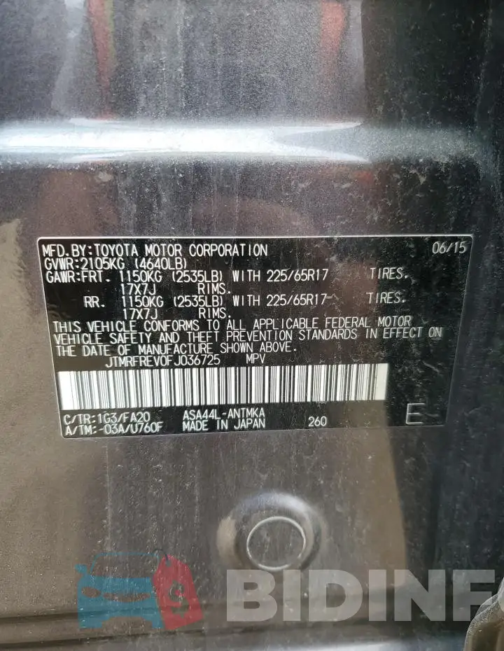 JTMRFREV0FJ036725 Photo# 14