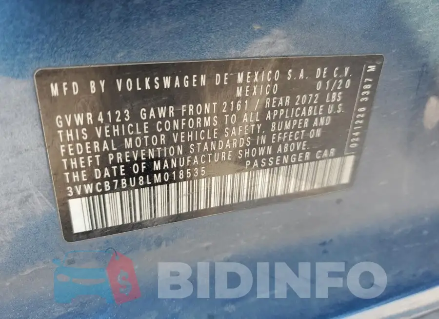 3VWCB7BU8LM018535 Photo# 12
