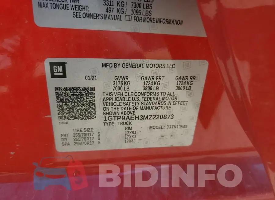 1GTP9AEH3MZ220873 Photo# 12