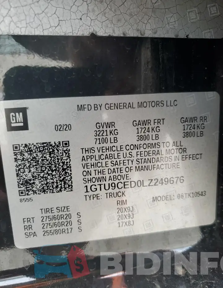 1GTU9CED0LZ249676 Photo# 13