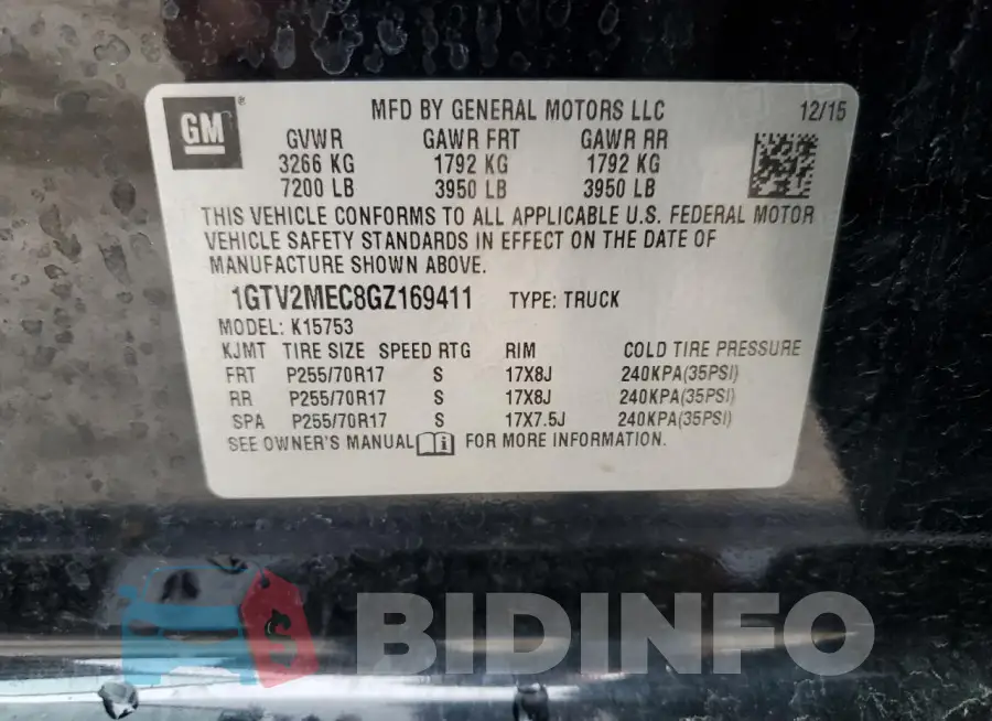 1GTV2MEC8GZ169411 Photo# 12