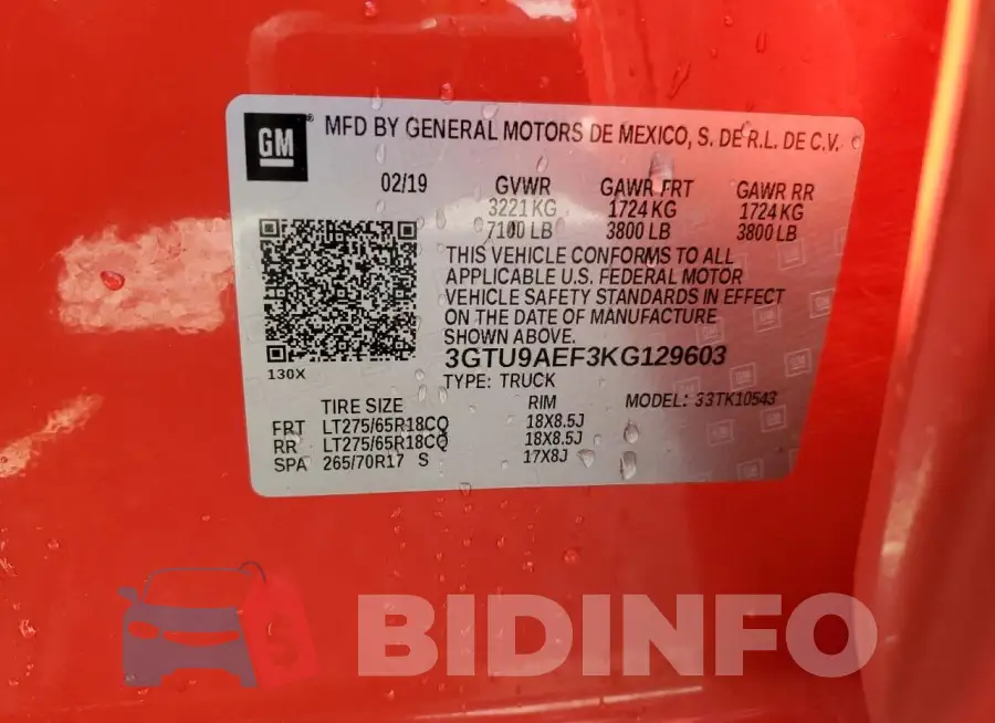 3GTU9AEF3KG129603 Photo# 13