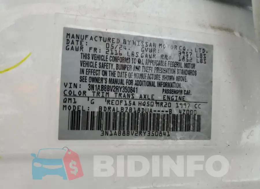 3N1AB8BV2RY350841 Photo# 13
