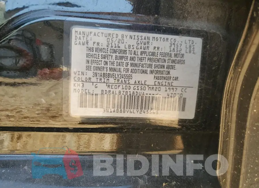 3N1AB8BV6LY245565 Photo# 12